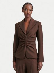 Marella Marynarka Fumana 2623046032 Brązowy ciemny Slim Fit. Brązowe żakiety damskie Marella, bez wzorów, z syntetyku. Za 1,729.00 zł.