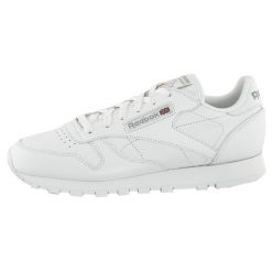 Buty do chodzenia damskie Reebok Classic Leather. Białe obuwie sportowe damskie Reebok, bez wzorów, z materiału, do biegania, Reebok Classic. Za 407.00 zł.
