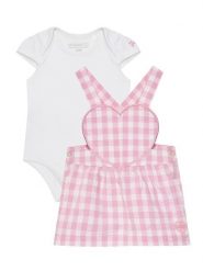Guess Sukienka codzienna S5GG10 K6YW4 Biały Regular Fit. Białe sukienki dla dziewczynek Guess, z aplikacjami, z bawełny, bez ramiączek. Za 129.99 zł.