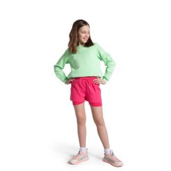 Spodenki do biegania dla dzieci Lemon Explore WL5. Czerwone spodenki dla dziewczynek LEMON explore, bez wzorów, z materiału, eleganckie. Za 69.90 zł.
