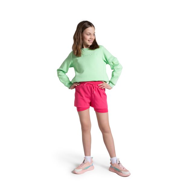 Spodenki do biegania dla dzieci Lemon Explore WL5. Czerwone spodenki dla dziewczynek LEMON explore, bez wzorów, z materiału, eleganckie. Za 69.90 zł.