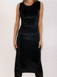 Sukienka maxi syrenka - czarny. Czarne sukienki damskie Sinsay, l, bez wzorów, bez kołnierzyka, bez ramiączek, maxi. Za 39.99 zł.