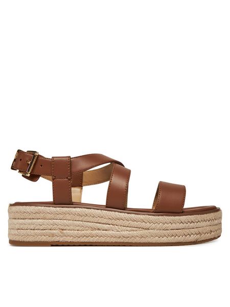 MICHAEL Michael Kors Espadryle Lynn 40S5LYFS1L Brązowy. Brązowe sandały damskie MICHAEL Michael Kors, bez wzorów, ze skóry, bez obcasa, bez zapięcia. Za 593.99 zł.