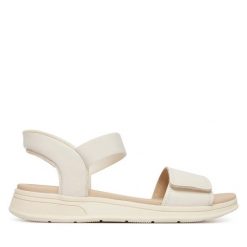 Sandały Caprice. Białe sandały damskie Caprice, bez wzorów, bez obcasa, na płaskiej podeszwie, bez zapięcia. Za 339.99 zł.