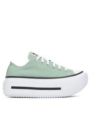 Converse Trampki Ctas Lift Double Stack A18862C Zielony. Zielone trampki i tenisówki damskie Converse, bez wzorów, z materiału, bez zapięcia. Za 419.99 zł.