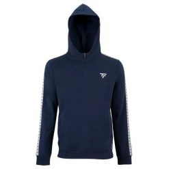 Bluza zamek błyskawiczny z kapturem Tecnifibre. Niebieskie bluzy męskie TECNIFIBRE, s, bez wzorów, z bawełny, z kapturem. Za 236.05 zł.