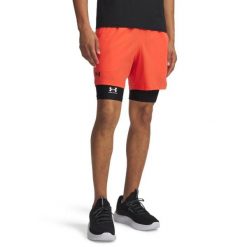 Spodenki krótkie męskie Under Armour Vanish Woven 6in Shorts. Brązowe buty sportowe męskie Under Armour, m, bez wzorów, na fitness i siłownię. Za 104.99 zł.