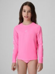 4F Longsleeve do pływania z nadrukiem dziewczęcy - różowy 158/164 (12-14 lat). Czerwone t-shirty i topy dla dziewczynek 4f, bez wzorów, z dzianiny, bez ramiączek. Za 99.99 zł.