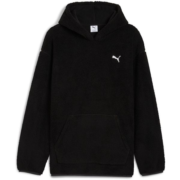 Bluza z kapturem męskie Puma Ess Elevated Relaxed Winterized Hoodie S. Czarne bluzy męskie Puma, m, bez wzorów, z materiału, z kapturem. Za 290.00 zł.