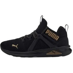 Buty sportowe damskie Puma Enzo 2 Metal. Czarne obuwie sportowe damskie Puma, bez wzorów, z materiału, na fitness i siłownię. Za 490.00 zł.