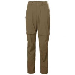 Spodnie damskie zapinane na zamek Helly Hansen ELV Light. Brązowe spodnie sportowe damskie Helly Hansen, bez wzorów, trekkingowe. Za 540.50 zł.
