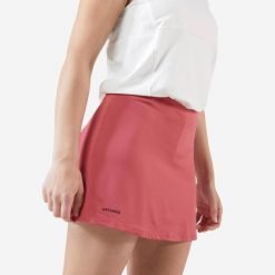 Spódniczka tenisowa damska Artengo Dry Essential 100. Białe spódnice damskie KUIKMA, m, bez wzorów, z materiału, sportowe, mini, sportowe. Za 34.99 zł.