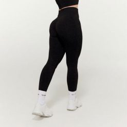 Legginsy damskie fitness bezszwowe FLO. Szare legginsy sportowe damskie GYMBEAM, m, bez wzorów, z elastanu, do biegania. Za 110.90 zł.