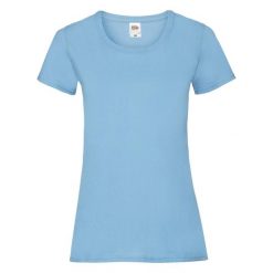 T-shirt damski Fruit Of The Loom Valueweight Niebieski Cielo. Czarne t-shirty damskie Fruit of the Loom, s, bez wzorów, z bawełny, klasyczne, bez kołnierzyka. Za 126.99 zł.