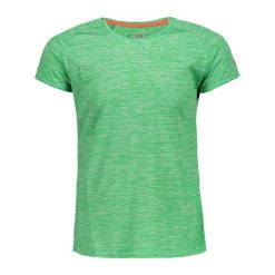 Koszulka dla dziewczynki CMP. Zielone t-shirty i topy dla dziewczynek CMP, bez wzorów, z materiału, bez ramiączek. Za 120.50 zł.