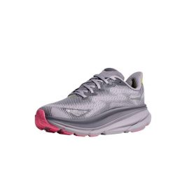 Damskie buty do biegania wodoodporne W CLIFTON 9 GTX GREY SKIES / FOGGY GREY. Szare obuwie sportowe damskie HOKA, bez wzorów, z gore-texu, do biegania. Za 823.90 zł.