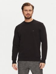 Tommy Hilfiger Bluza Essential MW0MW37237 Czarny Regular Fit. Czarne bluzy męskie Tommy Hilfiger, m, bez wzorów, z bawełny, bez kaptura. Za 289.99 zł.