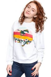 BLUZA WRANGLER 80´S RETRO SWEAT WHITE W6N0HO989 112130773. Białe bluzy damskie Wrangler, s, bez wzorów, bez kaptura. Za 129.99 zł.