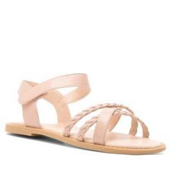 Sandały Nelli Blu. Brązowe sandały dziewczęce Nelli Blu, bez zapięcia. Za 89.99 zł.