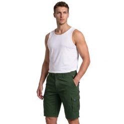 Bermudy turystyczne męskie szorty NORWAY CARGO. Czarne krótkie spodenki sportowe męskie Aulp, l, bez wzorów, z bawełny, trekkingowe. Za 279.99 zł.