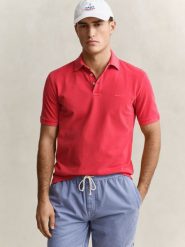 Gant koszulka polo piqué Mężczyźni Bawełna (100%) czerwony, XXL. Czerwone koszulki polo męskie GANT, m, bez wzorów, z bawełny, eleganckie, bez ramiączek. Za 379.95 zł.
