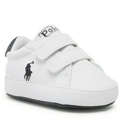 Sneakersy Polo Ralph Lauren. Białe półbuty dziewczęce Polo Ralph Lauren, bez wzorów, bez zapięcia. Za 209.99 zł.