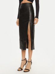 Bardot Spódnica z imitacji skóry 58855SB1 Czarny Regular Fit. Czarne spódnice damskie Bardot, bez wzorów, ze skóry. Za 399.99 zł.