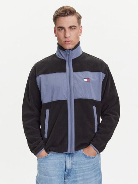 Tommy Jeans Polar DM0DM21906 Czarny Relaxed Fit. Czarne bluzy męskie Tommy Jeans, m, bez wzorów, z jeansu, bez kaptura. Za 559.99 zł.