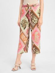 Comma Spodnie typu culottes Kobiety wiskoza różowy|wielokolorowy, 46. Czerwone spodnie materiałowe damskie comma, bez wzorów, z wiskozy. Za 279.95 zł.