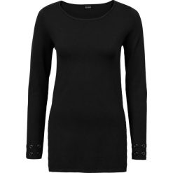 Sweter z oczkami bonprix czarny. Swetry damskie marki bonprix. Za 79.99 zł.