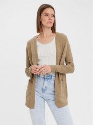 Vero Moda Kardigan 10269434 Beżowy Regular Fit. Brązowe kardigany damskie Vero Moda, xs, bez wzorów, z syntetyku. Za 159.99 zł.