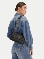 Guess Torebka Dita HWPD76 02210 Czarny. Czarne torebki do ręki damskie Guess, z aplikacjami, ze skóry, bez dodatków. Za 589.99 zł.