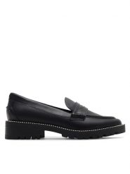 Nine West Lordsy SHEERIN SJ1497-1 Czarny. Czarne mokasyny damskie Nine West, ze skóry. Za 155.99 zł.