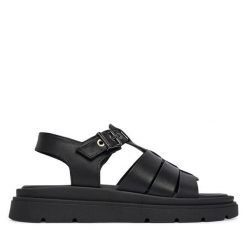 Sandały Tamaris. Czarne sandały damskie Tamaris, bez wzorów, bez obcasa, na płaskiej podeszwie, bez zapięcia. Za 379.99 zł.