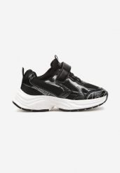 Czarne Buty Sportowe z Metalicznymi Wstawkami Zapinane na Rzep Ameriva. Czarne buty sportowe dziewczęce Born2be, bez wzorów, bez zapięcia. Za 84.99 zł.