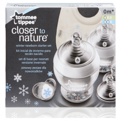 CTN Zestaw zimowy dla noworodków. Szare śliniaki dla dzieci Tommee Tippee, z bawełny. Za 62.90 zł.