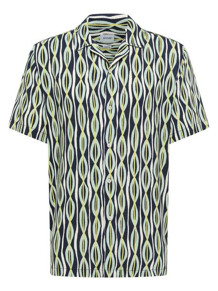Mustang Koszula Layton 1016473 Zielony Relaxed Fit. Zielone koszule męskie Mustang, m, bez wzorów, z wiskozy, bez kołnierzyka, bez ramiączek. Za 150.99 zł.