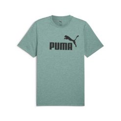 Koszulka Puma Ess No.1 Logo Heather. Zielone koszulki sportowe męskie Puma, s, bez wzorów, bez kołnierzyka, bez ramiączek. Za 95.81 zł.