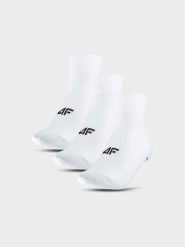 4F Skarpetki krótkie (3-pack) damskie - białe 35-38. Białe skarpety damskie 4f, bez wzorów, z bawełny. Za 54.99 zł.