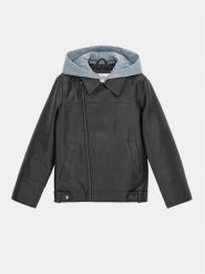 Original Marines Kurtka z imitacji skóry DFP4072YM Czarny Regular Fit. Czarne kurtki i płaszcze dla chłopców Original Marines, bez wzorów, ze skóry, bez kaptura. Za 139.99 zł.