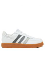 Adidas Sneakersy Breaknet Lifestyle Court IH8878 Biały. Białe buty sportowe dziewczęce Adidas, bez wzorów, ze skóry, bez zapięcia. Za 149.99 zł.