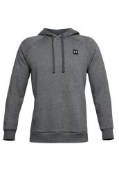 Bluza sportowa męska Under Armour Rival Fleece Hoodie. Szare bluzy męskie Under Armour, m, z aplikacjami, z bawełny, z kapturem, na fitness i siłownię. Za 256.55 zł.