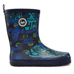 Kalosze HYPE. Niebieskie buty zimowe chłopięce Hype, bez wzorów. Za 139.99 zł.