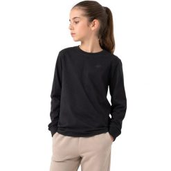Koszulka dziewczęca 4F Longsleeve. Czarne t-shirty i topy dla dziewczynek 4f, bez wzorów, z bawełny, bez ramiączek. Za 53.99 zł.