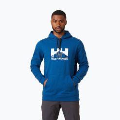 Bluza trekkingowa męska Helly Hansen Nord Graphic Pull Over Hoodie. Niebieskie bluzy męskie Helly Hansen, m, bez wzorów, bez kaptura. Za 249.99 zł.