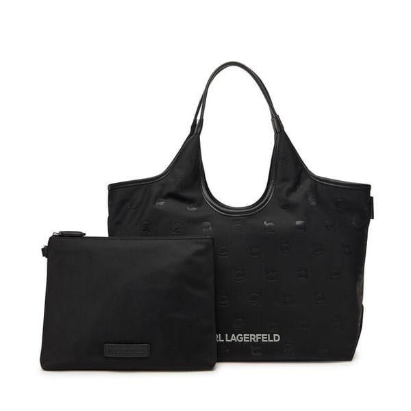 Torebka KARL LAGERFELD. Czarne torebki do ręki damskie KARL LAGERFELD, bez wzorów, bez dodatków. Za 629.99 zł.