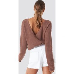 NA-KD Sweter z dzianiny z dekoltem V - Pink. Swetry damskie marki NA-KD. Za 121.95 zł.