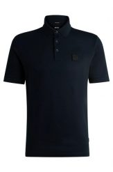 Koszulka Polo męska BOSS Parlay 143 BLU klasyczna regular fit granatowa. Niebieskie koszulki polo męskie Boss, m, bez wzorów, klasyczne, bez ramiączek. Za 359.00 zł.