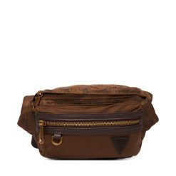 Nerka Guess. Brązowe saszetki męskie Guess, młodzieżowe, małe. Za 369.99 zł.