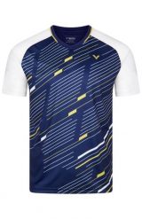 Koszulka sportowa unisex VICTOR T-43100 B. Białe koszulki sportowe damskie Victor, s, bez wzorów, ze skóry, bez kołnierzyka, bez ramiączek, do biegania. Za 119.99 zł.